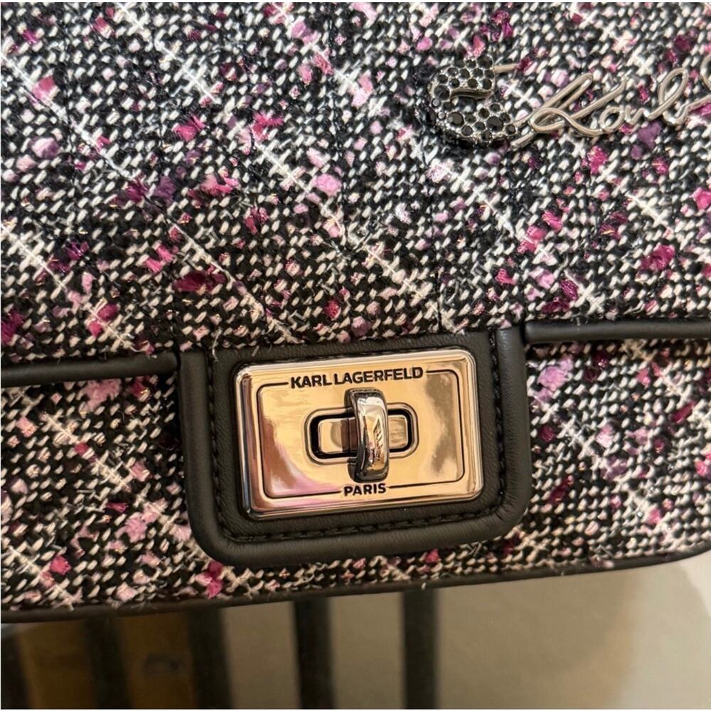 Karl Lagerfeld Paris Agyness Small Flap Crossbody - Picture 4 of 9